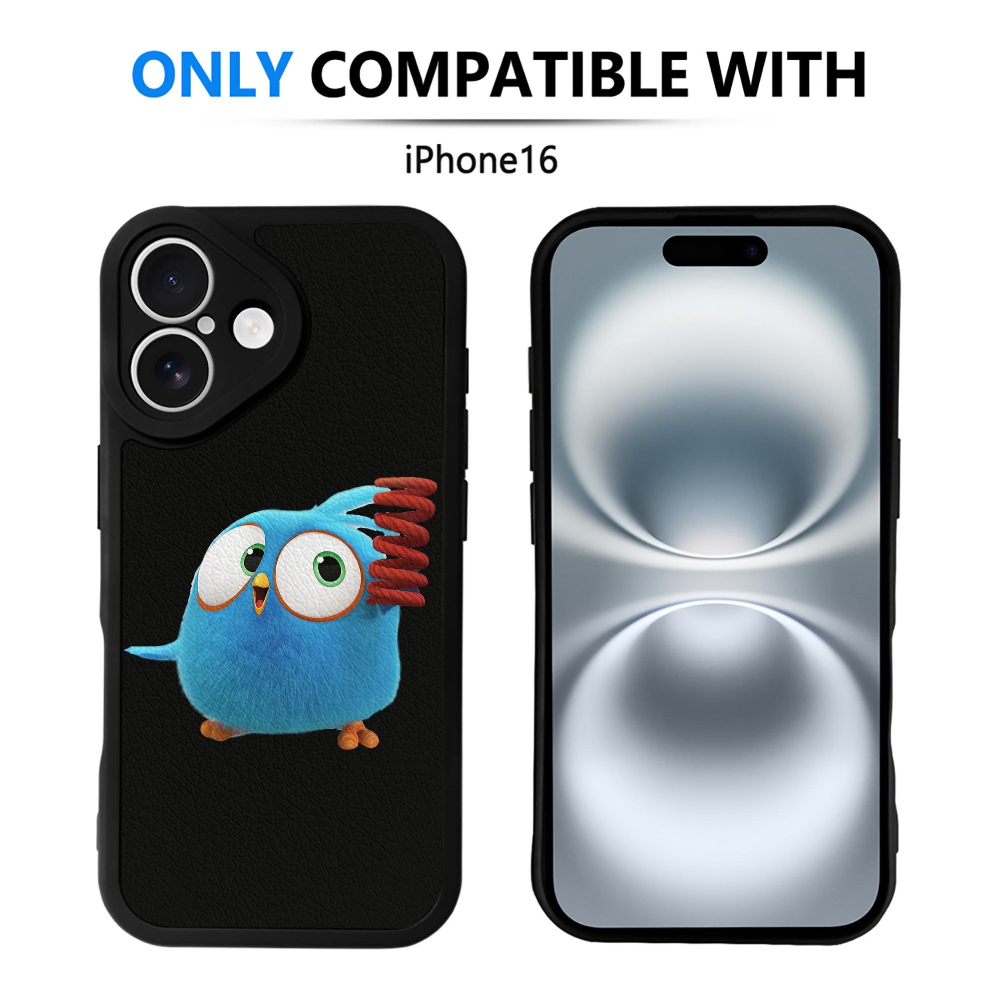 Angry Birds アングリーバード 【iPhone 16シリーズ対応】シリコンスマホケース（レザー調） 材質：シリコン